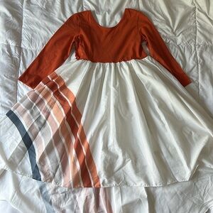 Oopsie Daisy High-low Fall rainbow dress